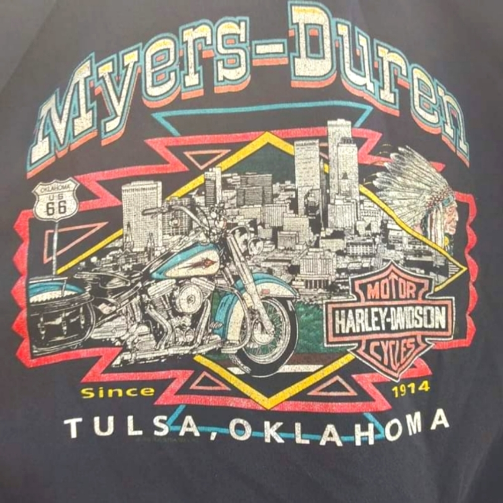 ❤️SOLD❤️Vtg Harley sweater: Tulsa, OK - Picture 3 of 8